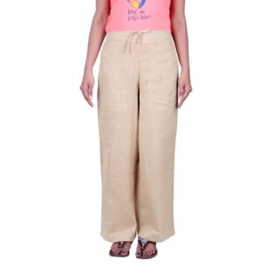 Organic Ladies Draw String Pant Beige L