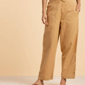 Organic Ladies Draw String Pant Khaki L