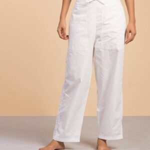 Organic Ladies Sadhana Pyjama White L