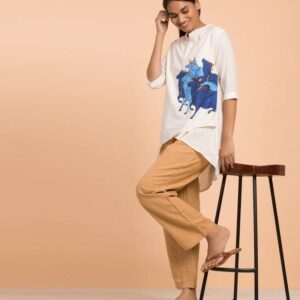 Nandhi Ladies Kurtha Off White L