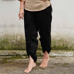 Organic Ladies Dhoti Pant Black L