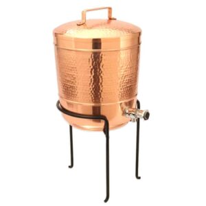 Hammered water storage Pot with IRON stand NE PL-0601127