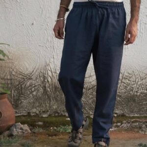 Organic Mens Drawstring Pant Navy XL