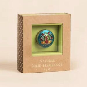 Solid Perfume in Brass Cloisonne Jar Lily of the Valley 4g