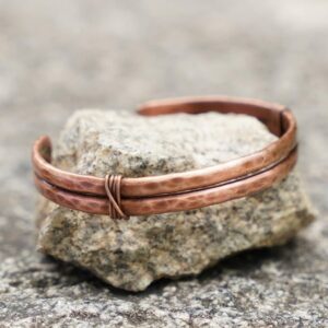 Antique Hammered Copper Cuff