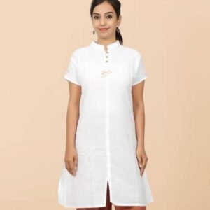 Organic Ladies Om Kurtha White L