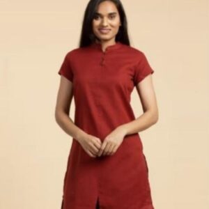 Organic Ladies Om Kurta Maroon XL