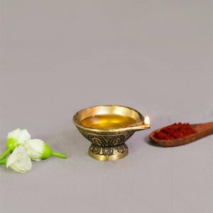 Antique Deepam With Base