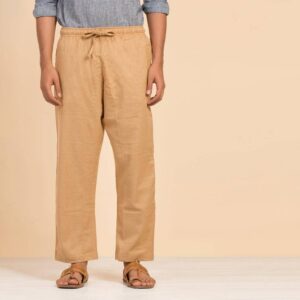 Organic Mens Draw String Pant Khaki L