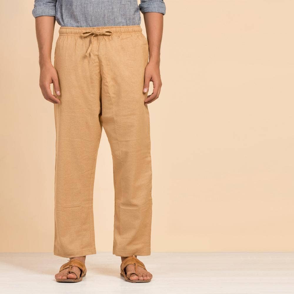 Organic Mens Draw String Pant Khaki M