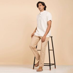 Organic Mens Aum Kurtha Undyed L