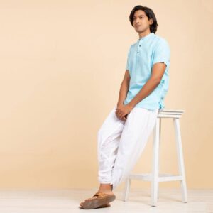 Organic Mens Om Kurtha Sky L