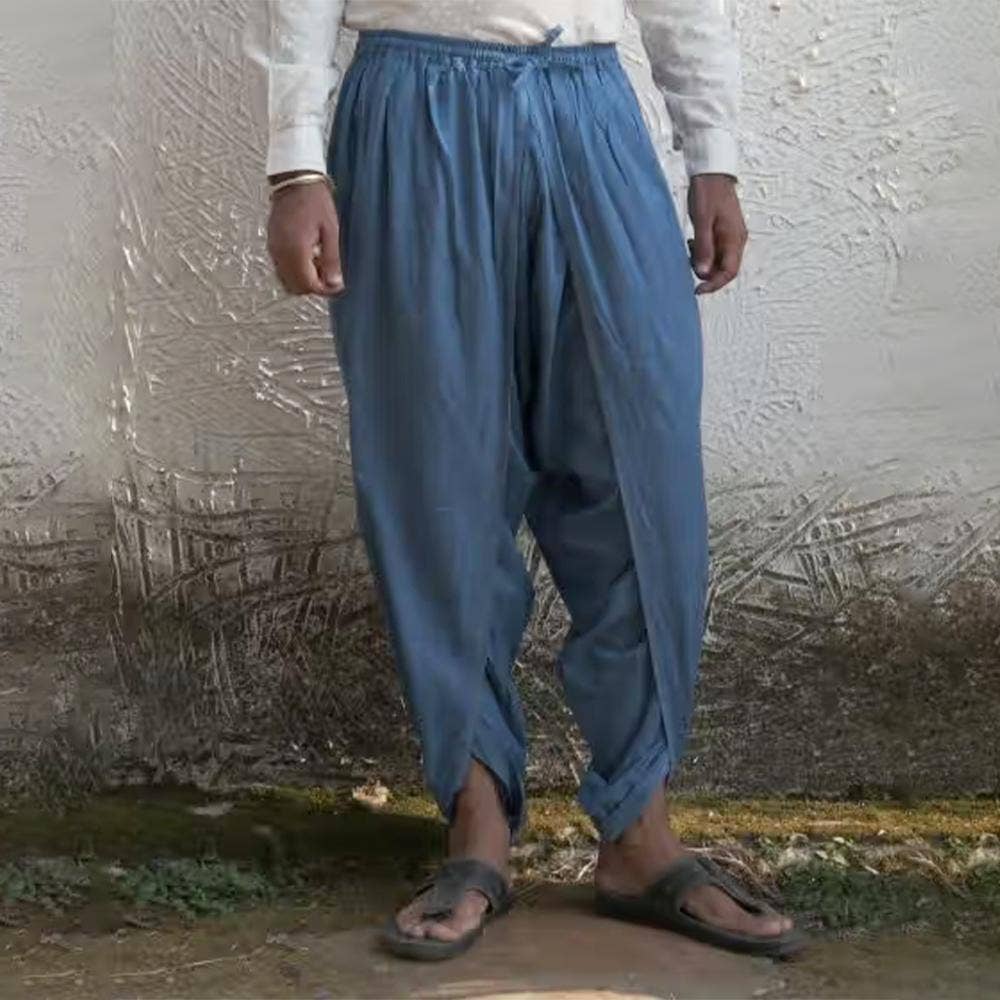 Organic Plain Dhoti Pant Indigo XL