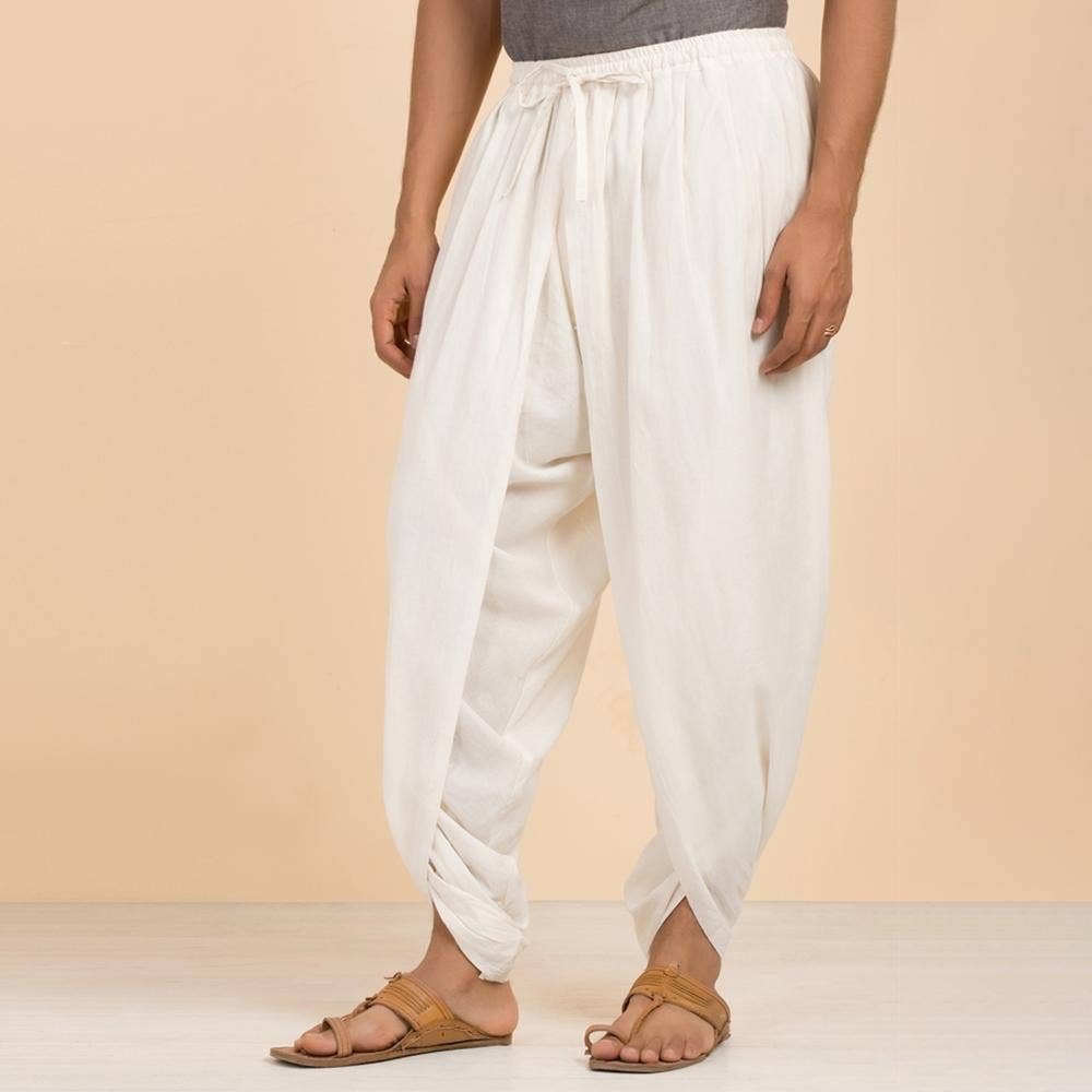 Organic Dhoti Pant White M - Image 3