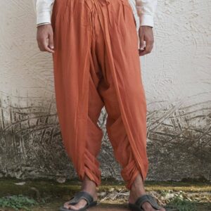 Organic Plain Dhoti Pant Rust L