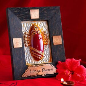 Linga Bhairavi in Kumkum Silver Panel